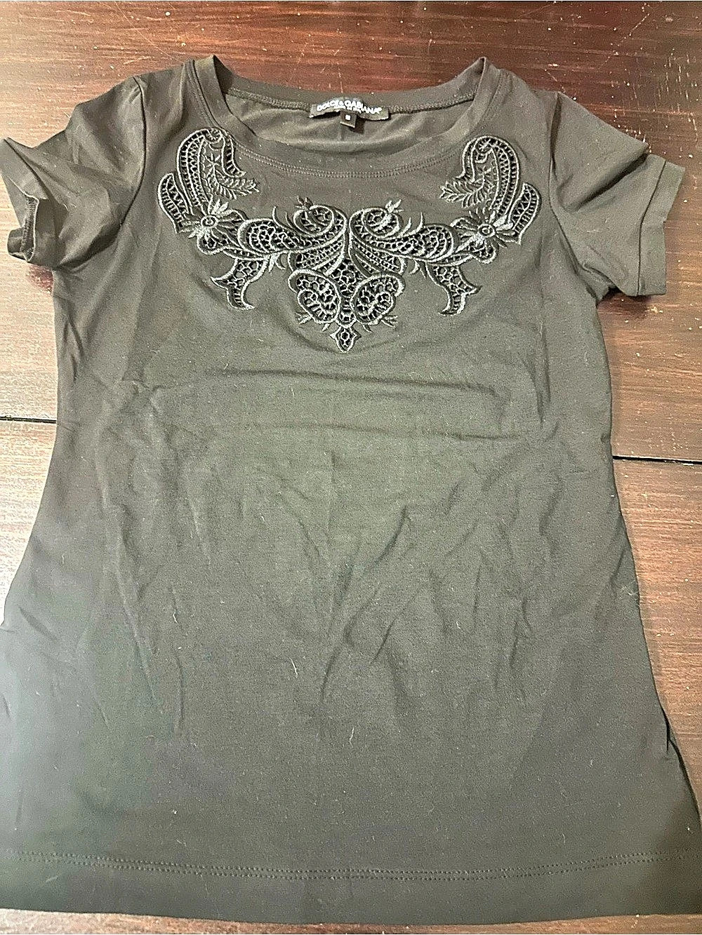 Dolce & Gabbana Embroidered Short Sleeve Tee